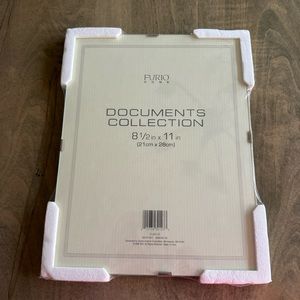 NWT Furio Home Glass Document Collections Frame